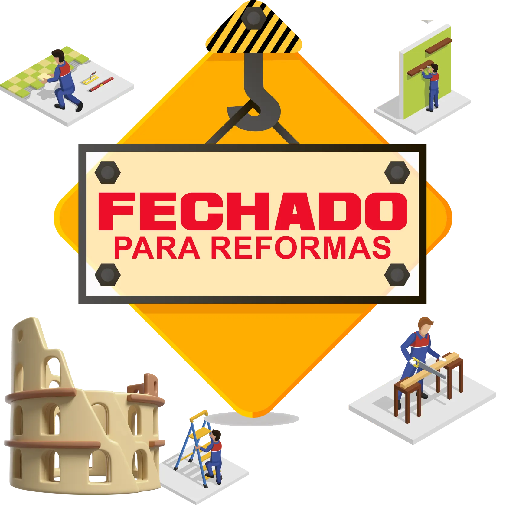 A Torre de Belém encontrase fechado para reformas.